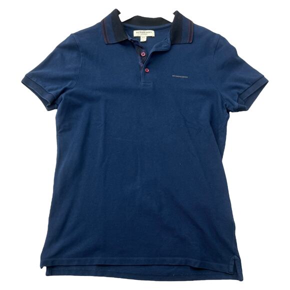 Navy Burberry Button Up - Picture 1 of 6